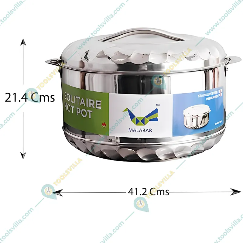 Premium Quality Stainless Steel Casserole/ Hotpot, 20 Lts Capacity